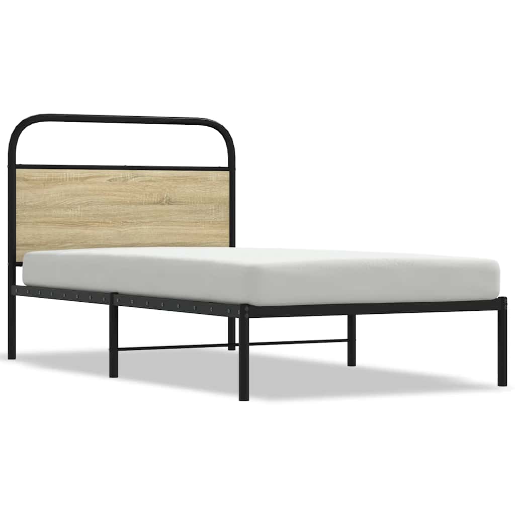 sengeramme 100x200 cm uden madras konstrueret træ sonoma-eg