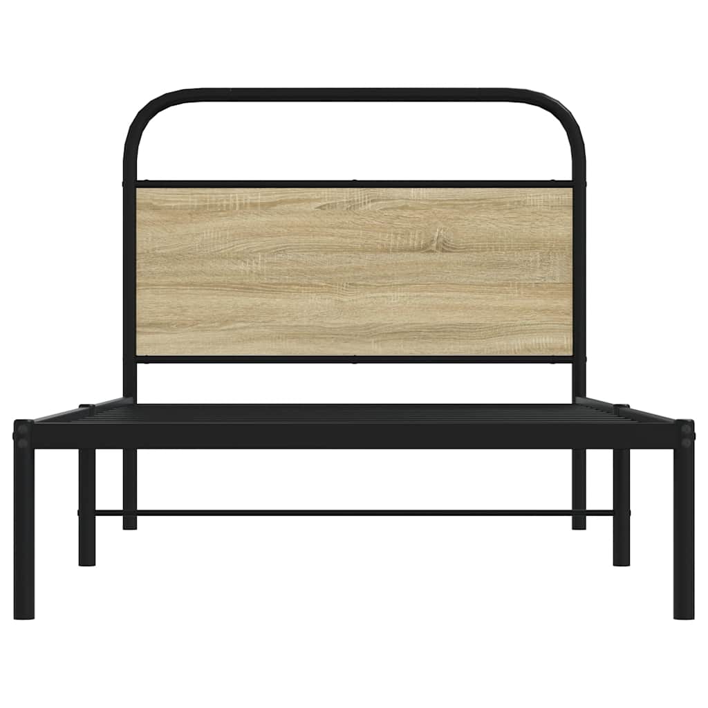sengeramme 100x200 cm uden madras konstrueret træ sonoma-eg