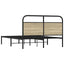 sengeramme 135x190 cm uden madras konstrueret træ sonoma-eg