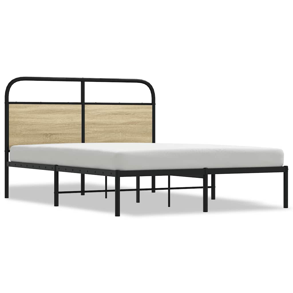 sengeramme 140x190 cm uden madras konstrueret træ sonoma-eg
