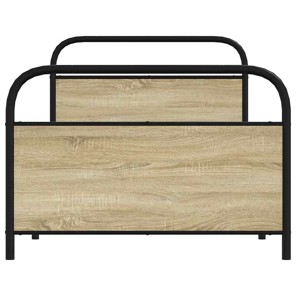 sengeramme 90x190 cm uden madras konstrueret træ sonoma-eg