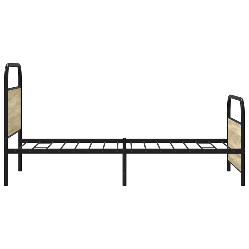 sengeramme 107x203 cm uden madras konstrueret træ sonoma-eg