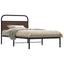 sengeramme 90x190 cm uden madras konstrueret træ brunt eg