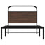 sengeramme 100x200 cm uden madras konstrueret træ brunt eg