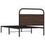 sengeramme 107x203 cm uden madras konstrueret træ brunt eg