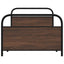 sengeramme 107x203 cm uden madras konstrueret træ brunt eg