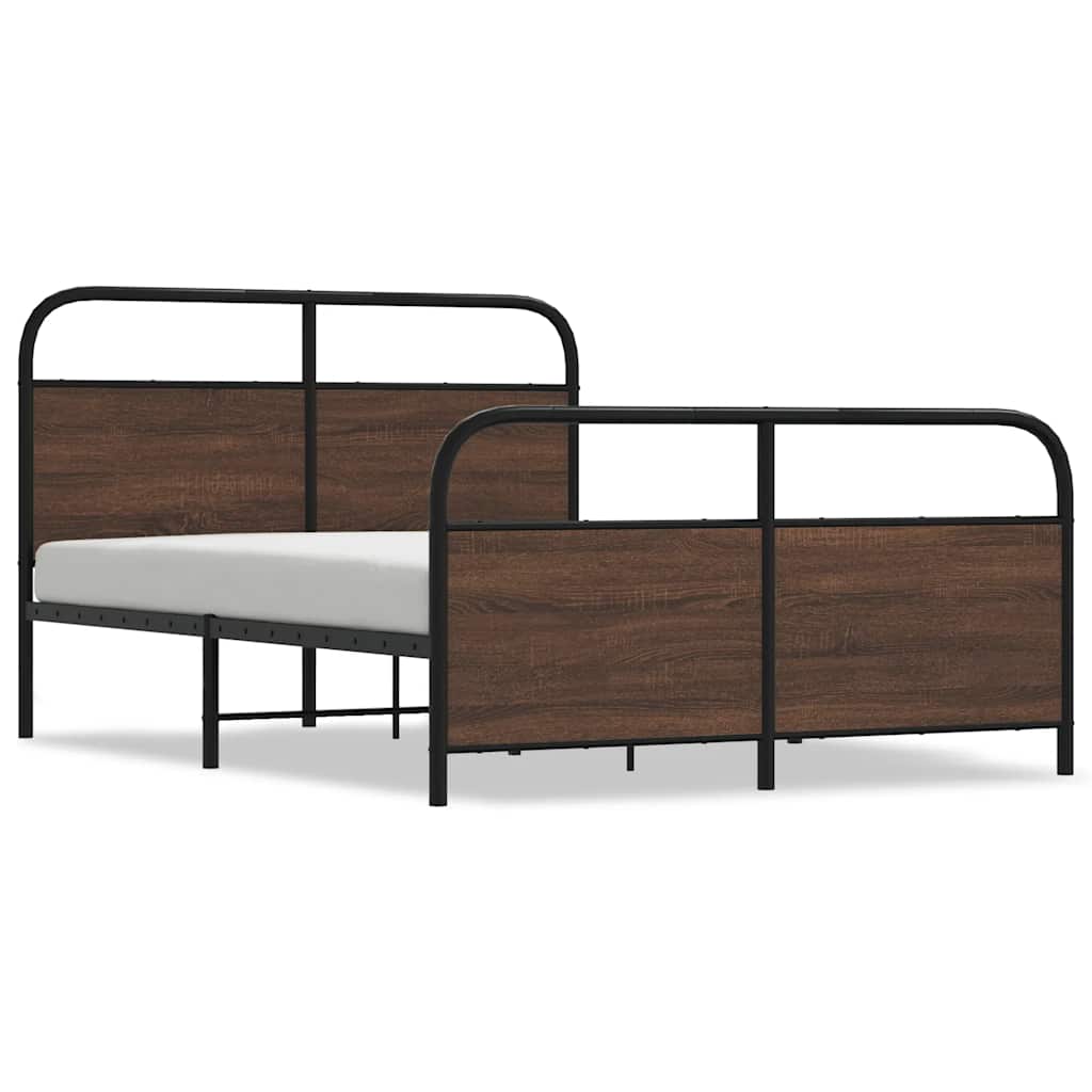 sengeramme 120x190 cm uden madras konstrueret træ brunt eg