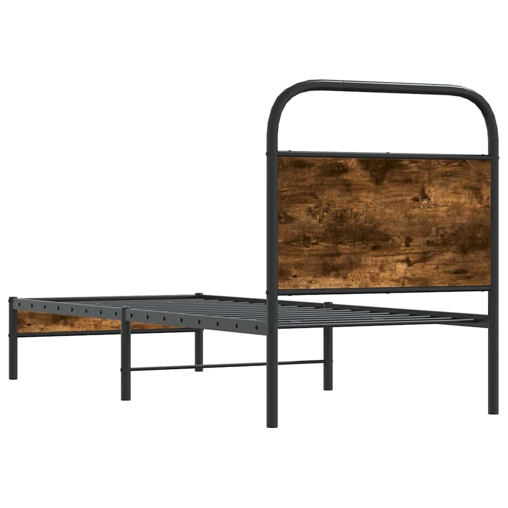 sengeramme 80x200 cm uden madras konstrueret træ røget eg