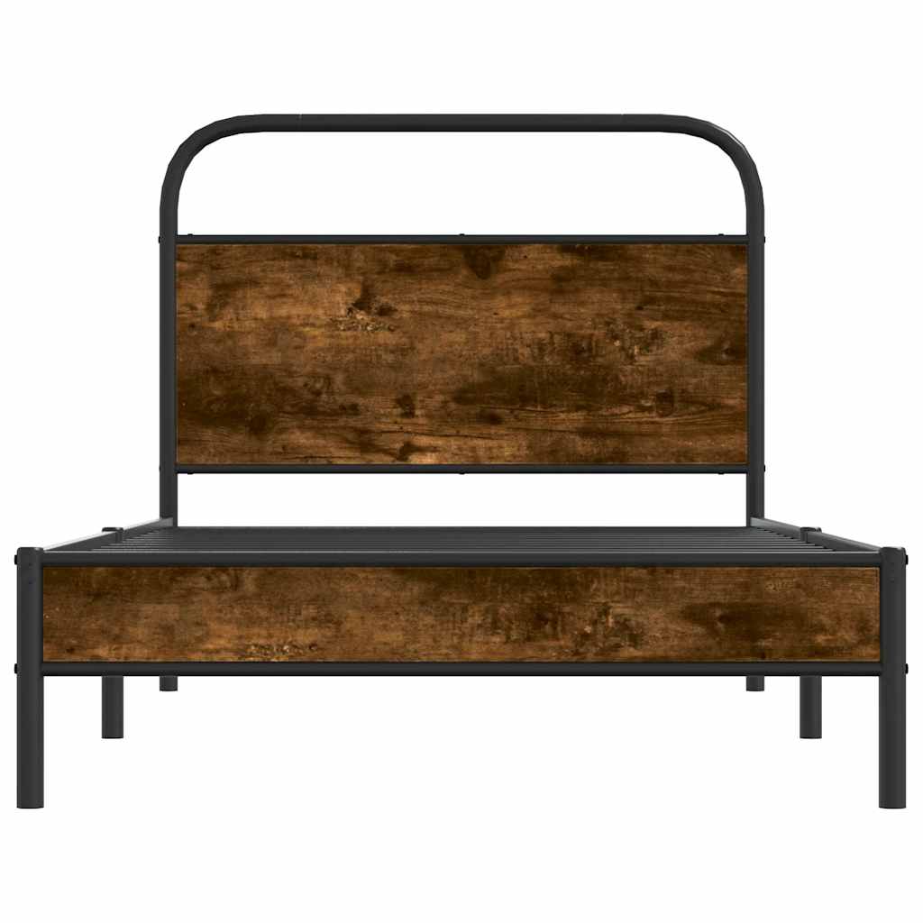 sengeramme 107x203 cm uden madras konstrueret træ røget eg