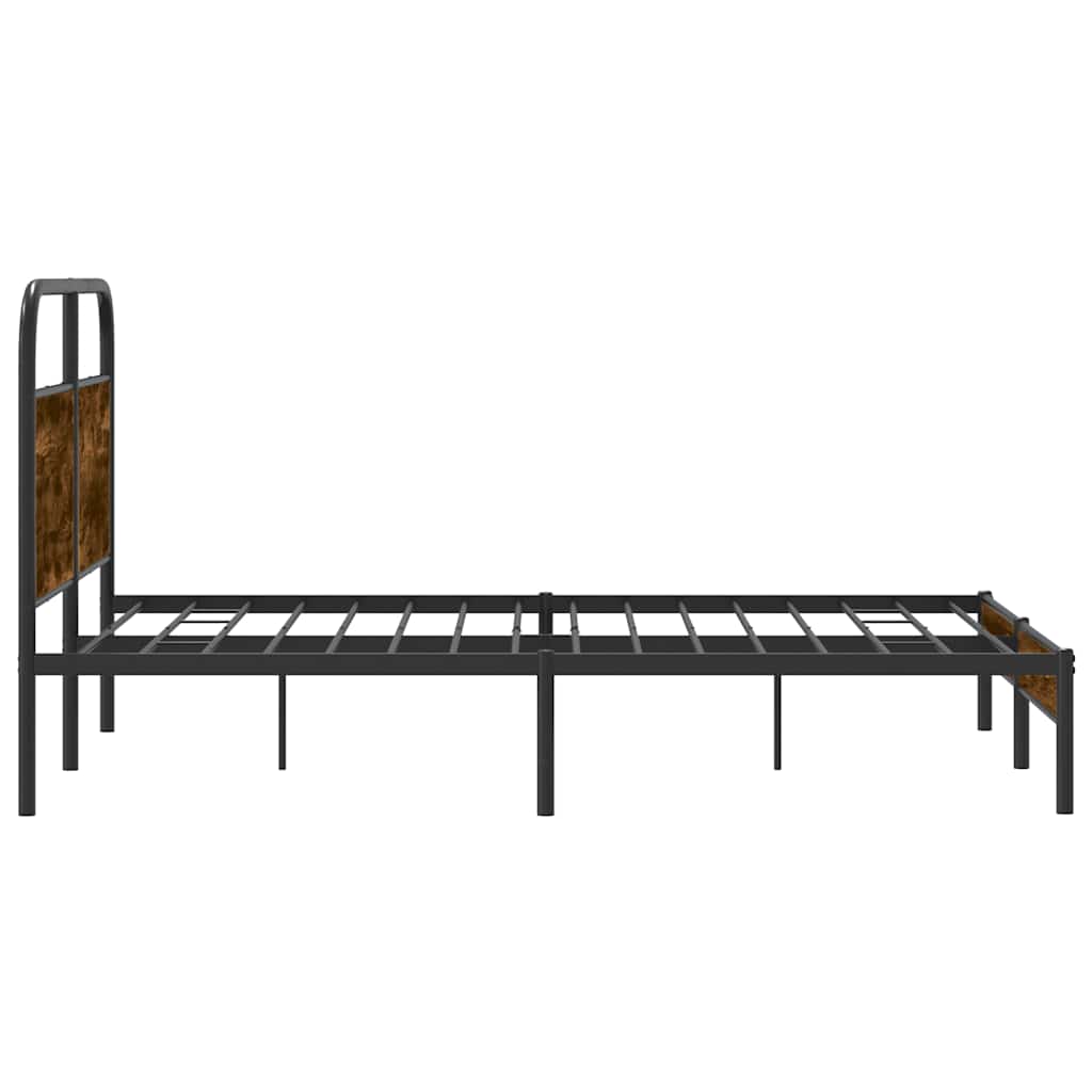 sengeramme 135x190 cm uden madras konstrueret træ røget eg