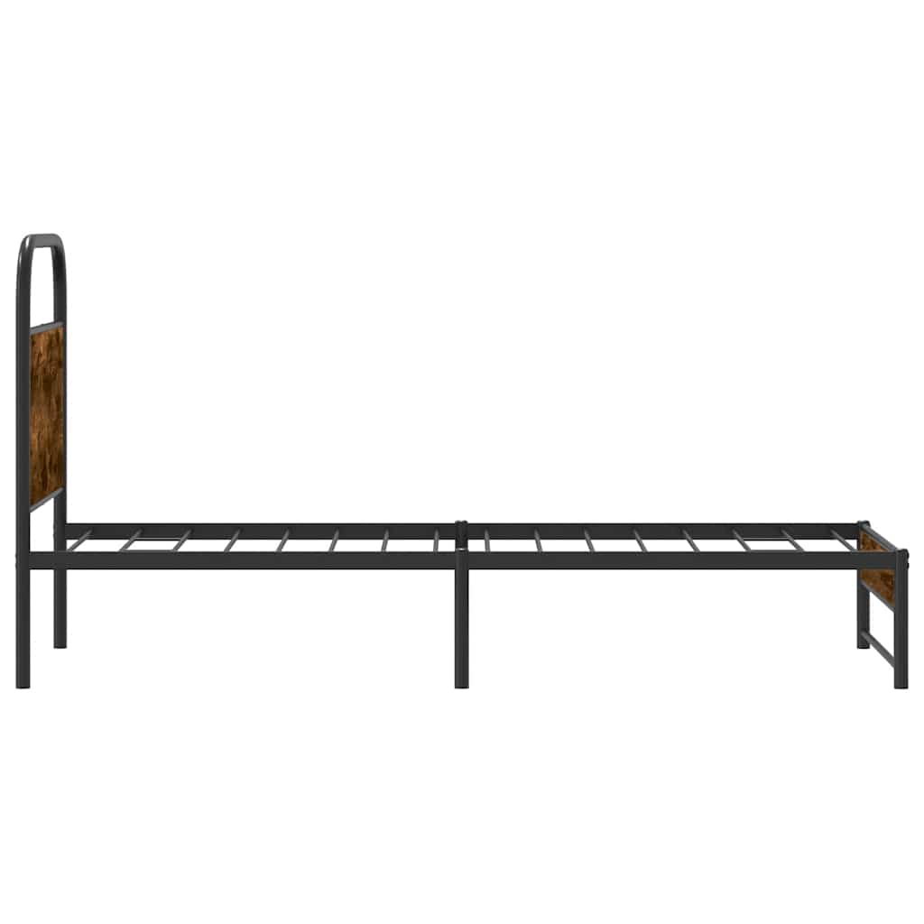 sengeramme 80x200 cm uden madras konstrueret træ røget eg