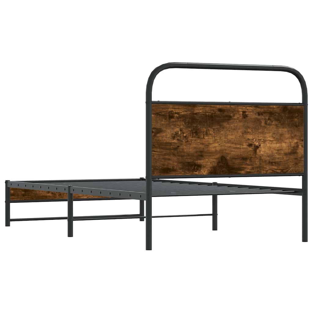 sengeramme 100x190 cm uden madras konstrueret træ røget eg