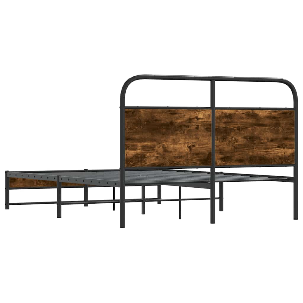 sengeramme 120x190 cm uden madras konstrueret træ røget eg