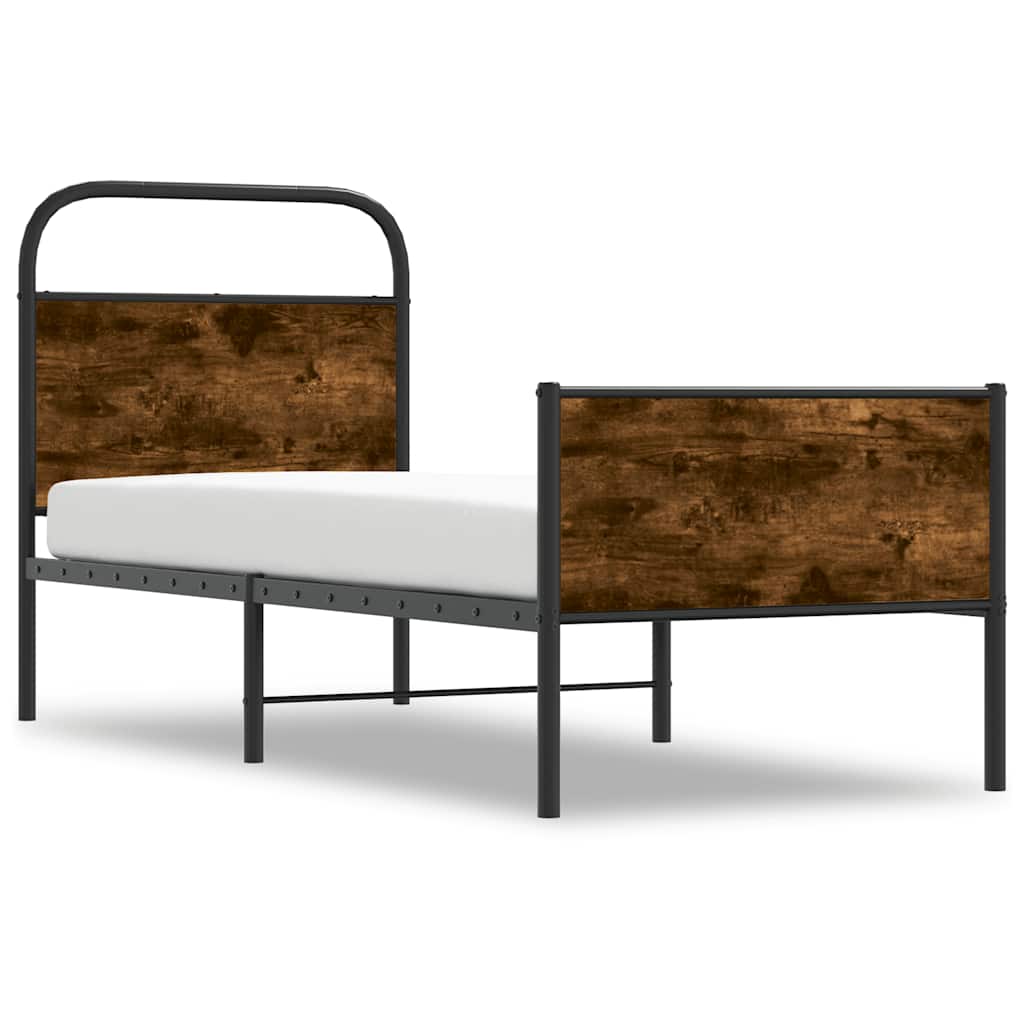 sengeramme 75x190 cm uden madras konstrueret træ sonoma-eg