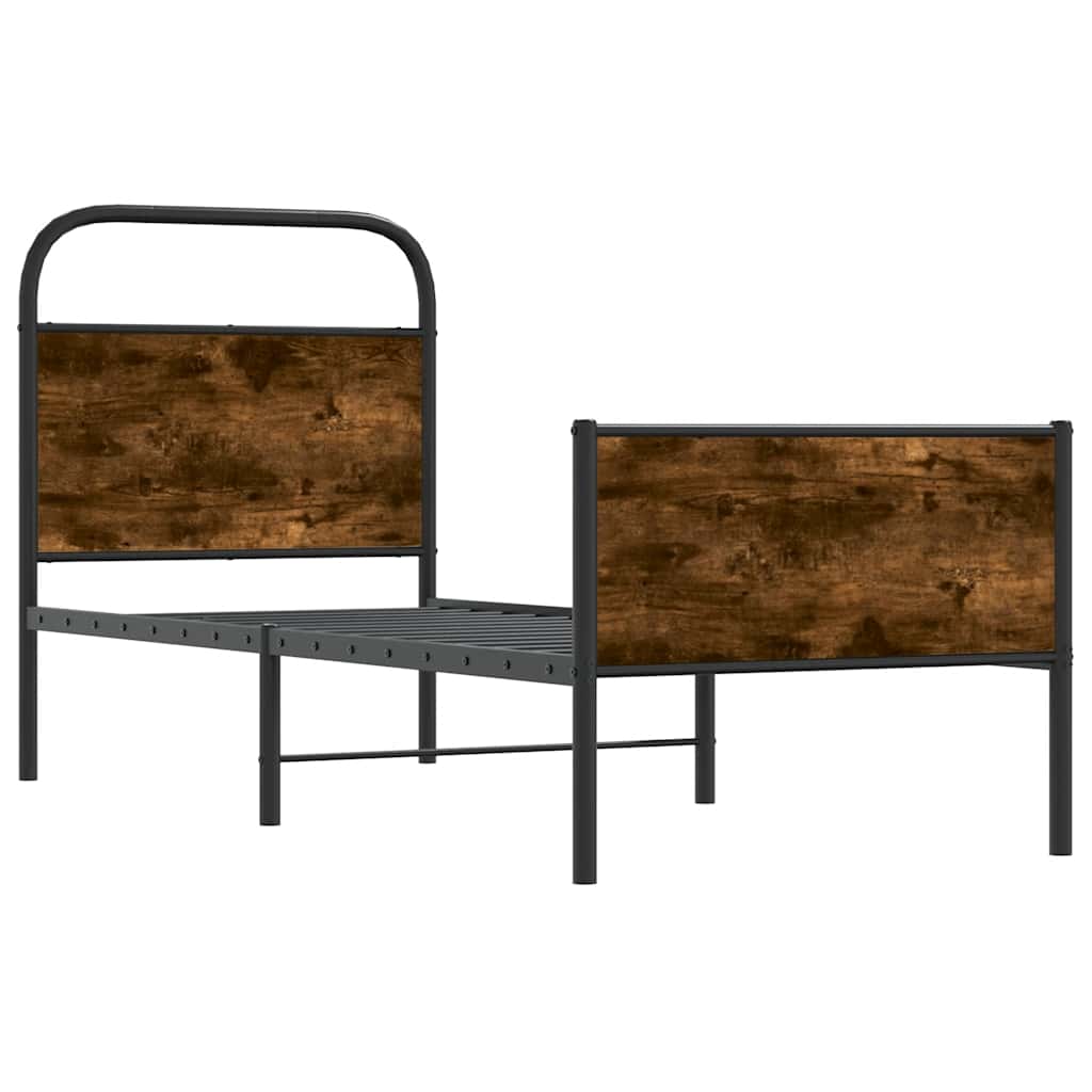 sengeramme 75x190 cm uden madras konstrueret træ sonoma-eg