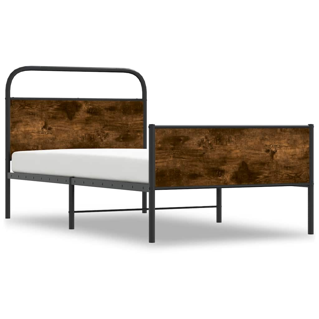 sengeramme 90x190 cm uden madras konstrueret træ sonoma-eg