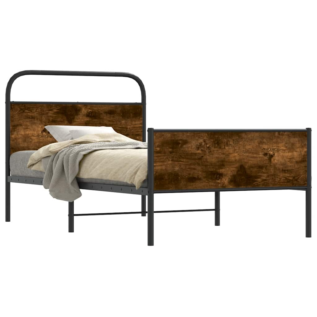 sengeramme 107x203 cm uden madras konstrueret træ sonoma-eg