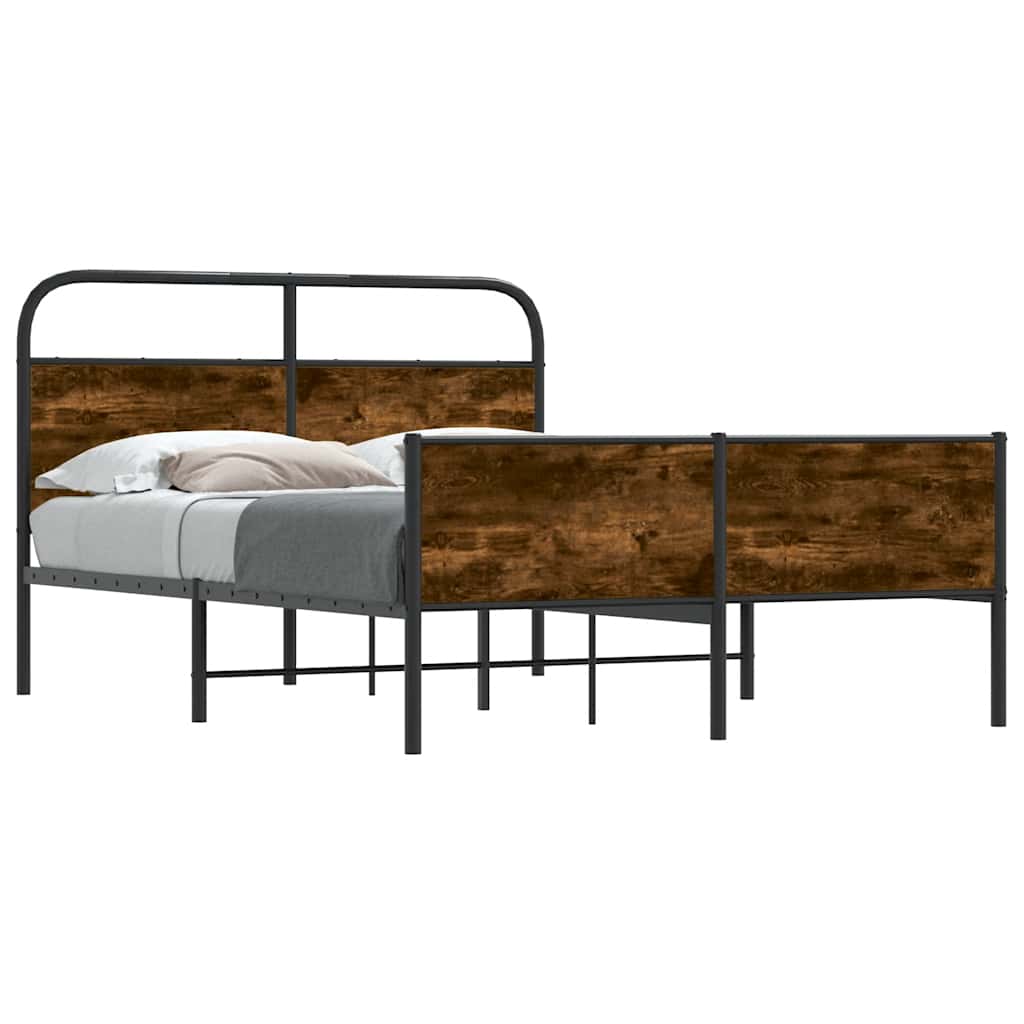 sengeramme 135x190 cm uden madras konstrueret træ sonoma-eg