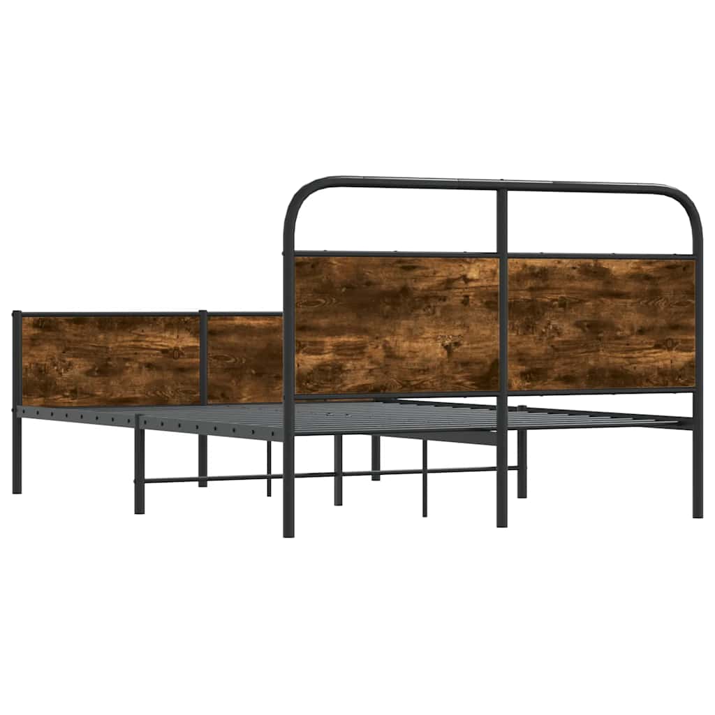 sengeramme 135x190 cm uden madras konstrueret træ sonoma-eg