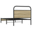 sengeramme 90x200 cm uden madras konstrueret træ sonoma-eg