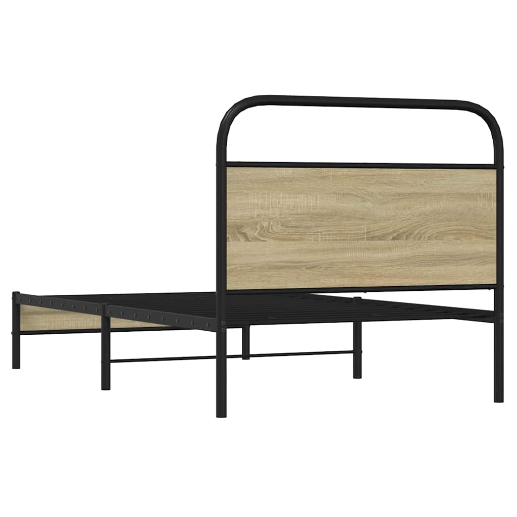 sengeramme 100x200 cm uden madras konstrueret træ sonoma-eg