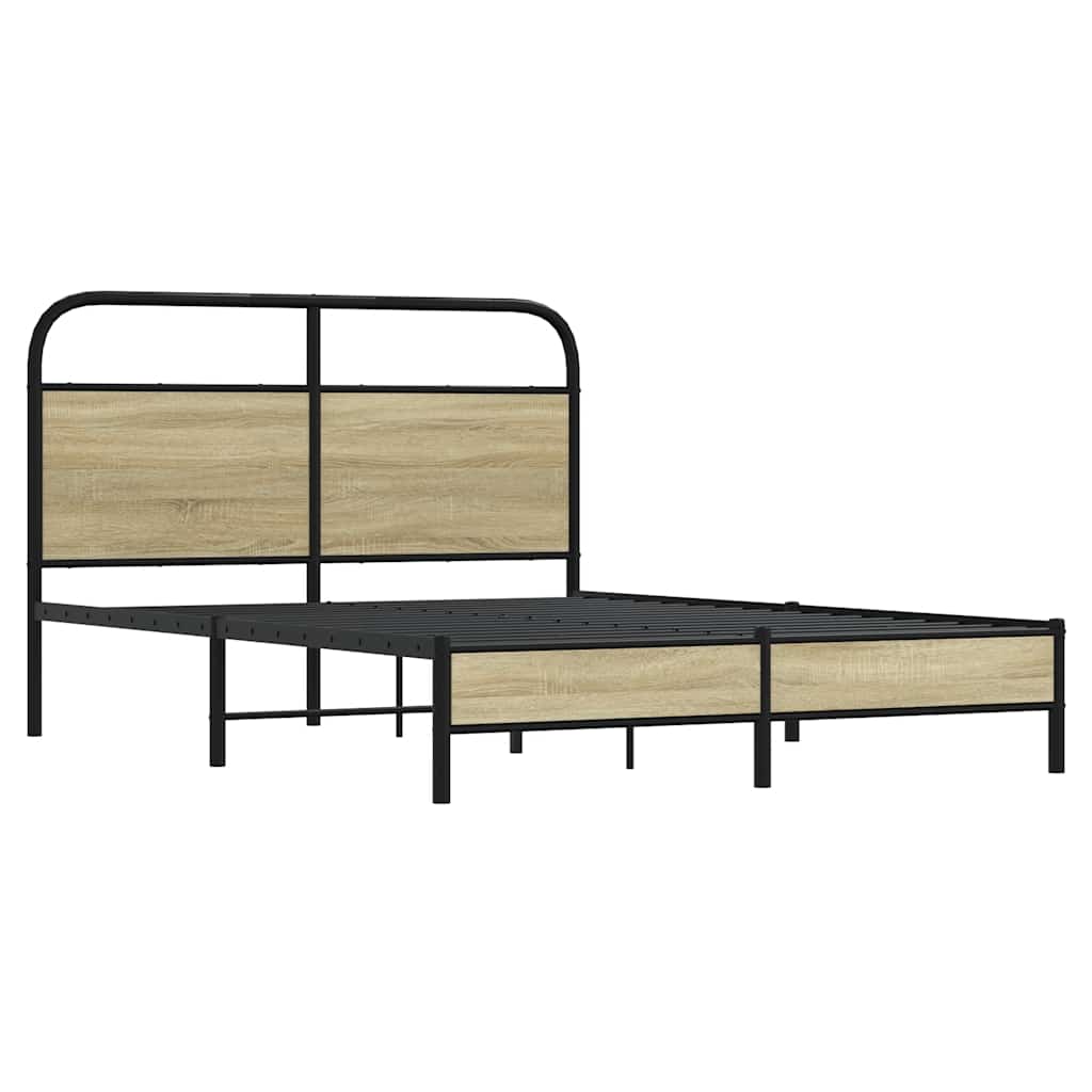 sengeramme 120x200 cm uden madras konstrueret træ sonoma-eg