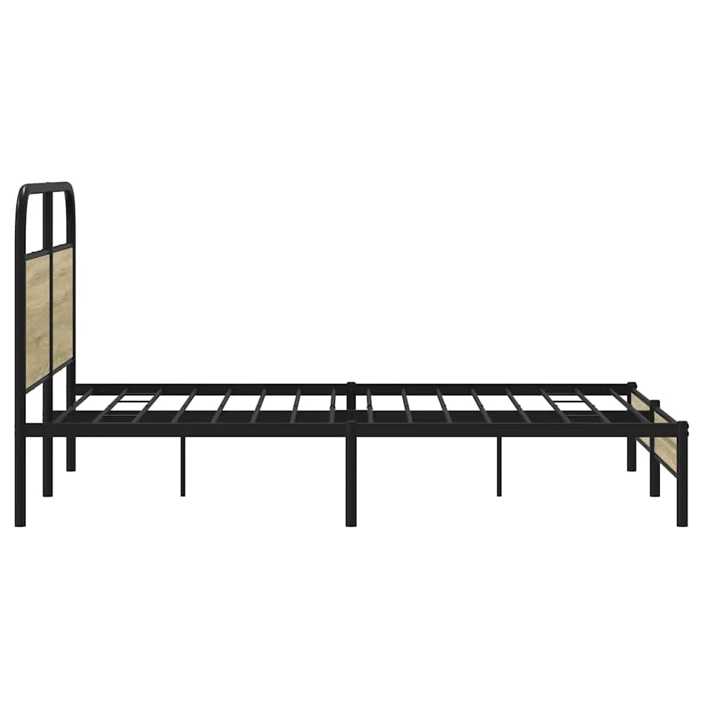 sengeramme 140x200 cm uden madras konstrueret træ sonoma-eg