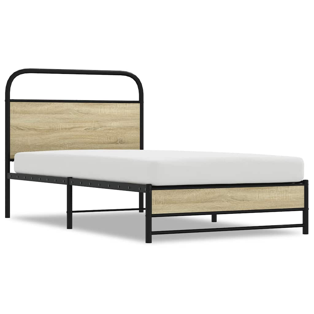 sengeramme 100x190 cm uden madras konstrueret træ sonoma-eg