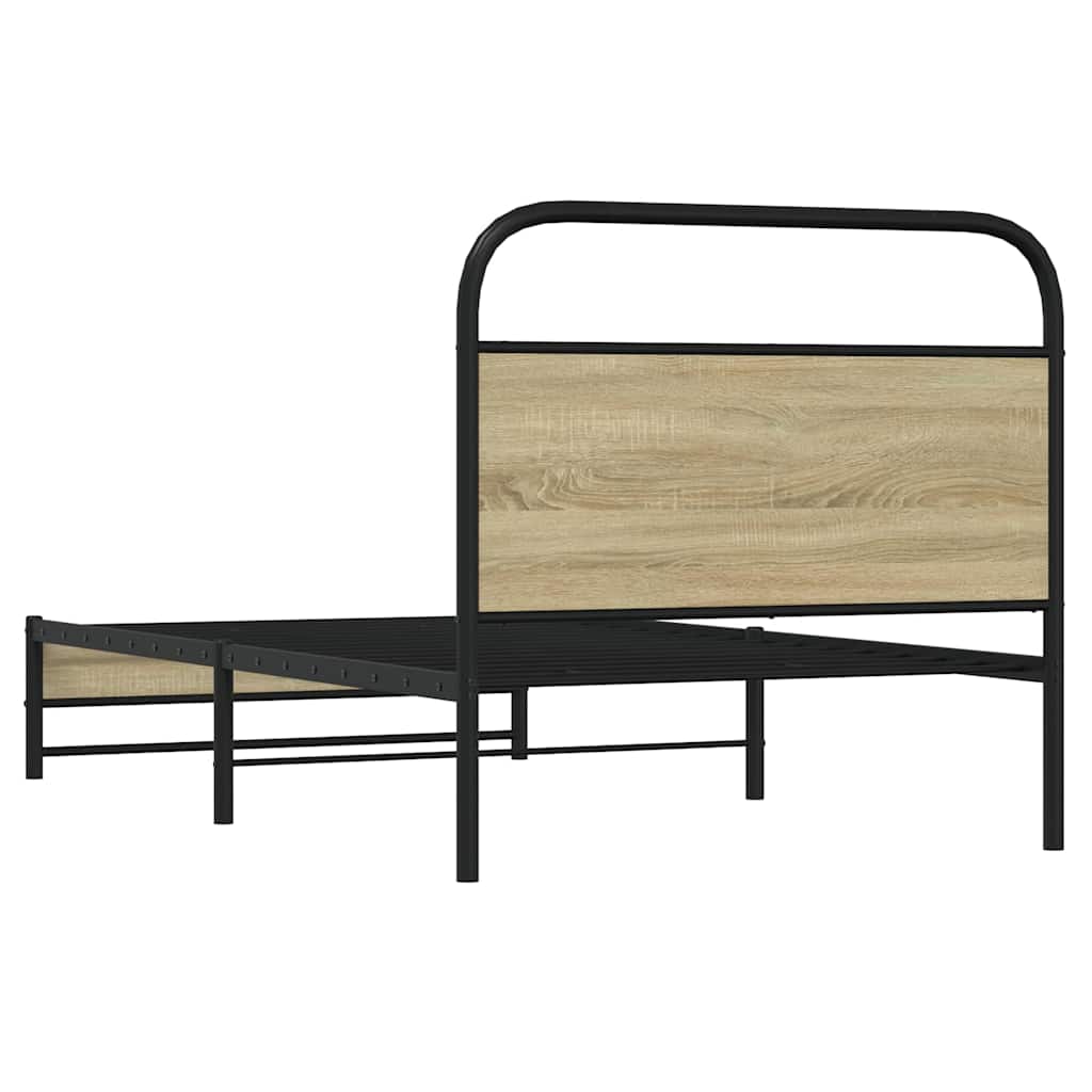 sengeramme 100x190 cm uden madras konstrueret træ sonoma-eg