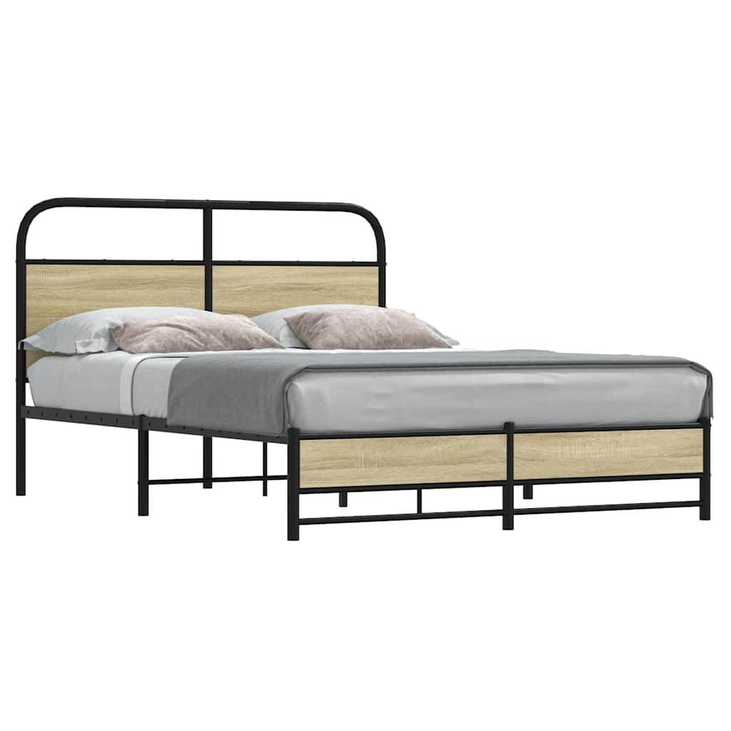 sengeramme 120x190 cm uden madras konstrueret træ sonoma-eg