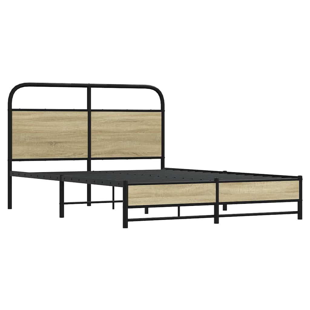 sengeramme 140x200 cm uden madras konstrueret træ sonoma-eg