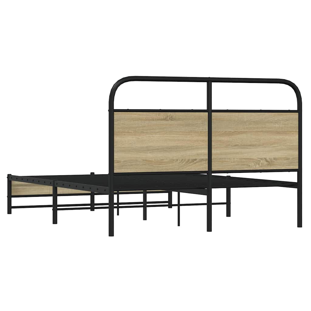 sengeramme 140x200 cm uden madras konstrueret træ sonoma-eg