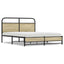 sengeramme 150x200 cm uden madras konstrueret træ sonoma-eg