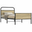 sengeramme 90x190 cm uden madras konstrueret træ sonoma-eg