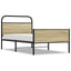 sengeramme 107x203 cm uden madras konstrueret træ sonoma-eg