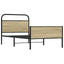 sengeramme 107x203 cm uden madras konstrueret træ sonoma-eg