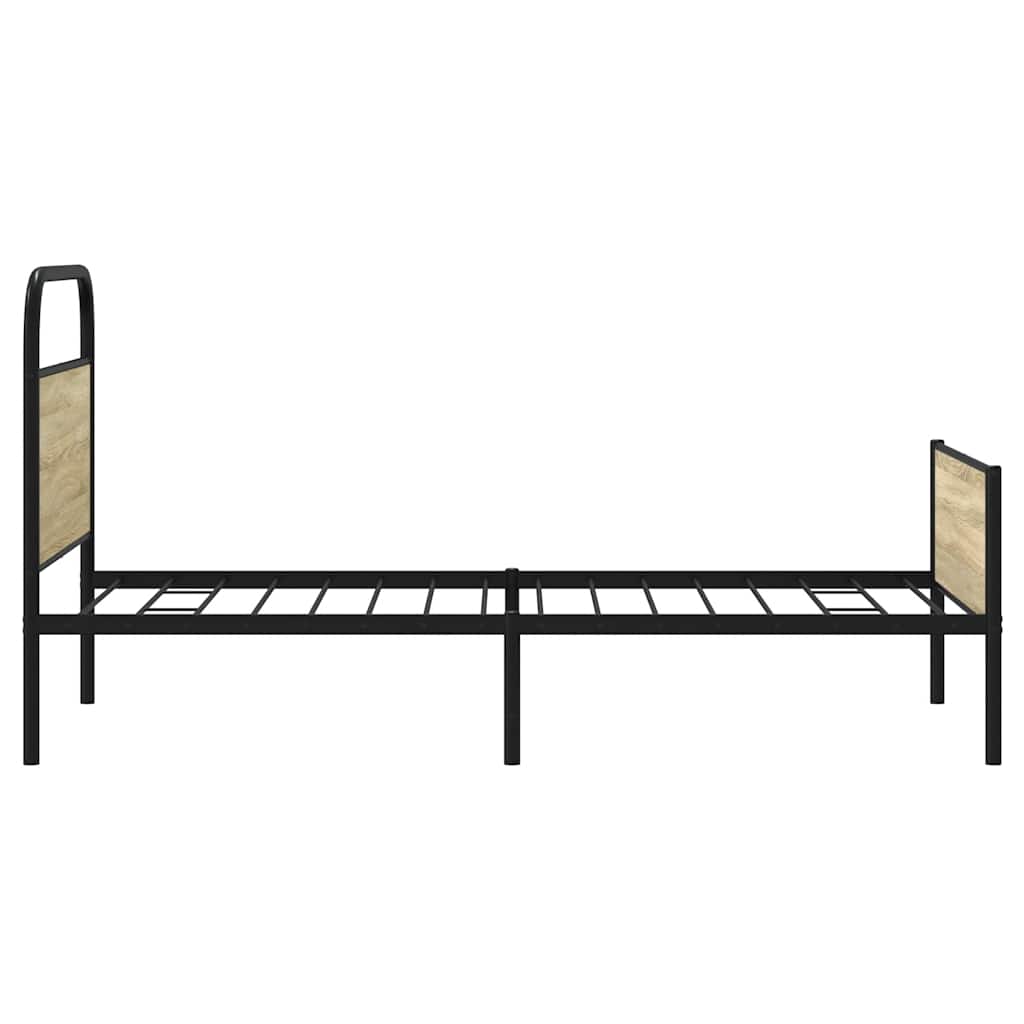 sengeramme 107x203 cm uden madras konstrueret træ sonoma-eg