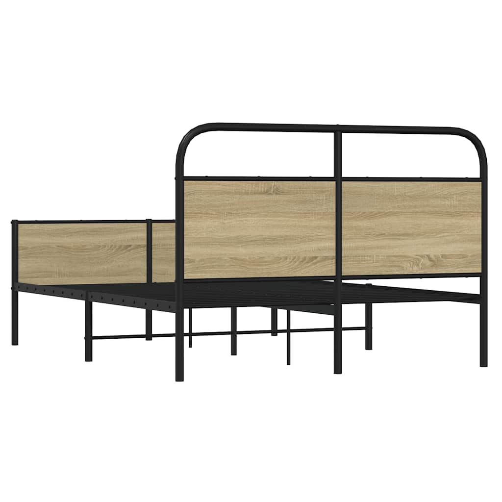 sengeramme 120x190 cm uden madras konstrueret træ sonoma-eg