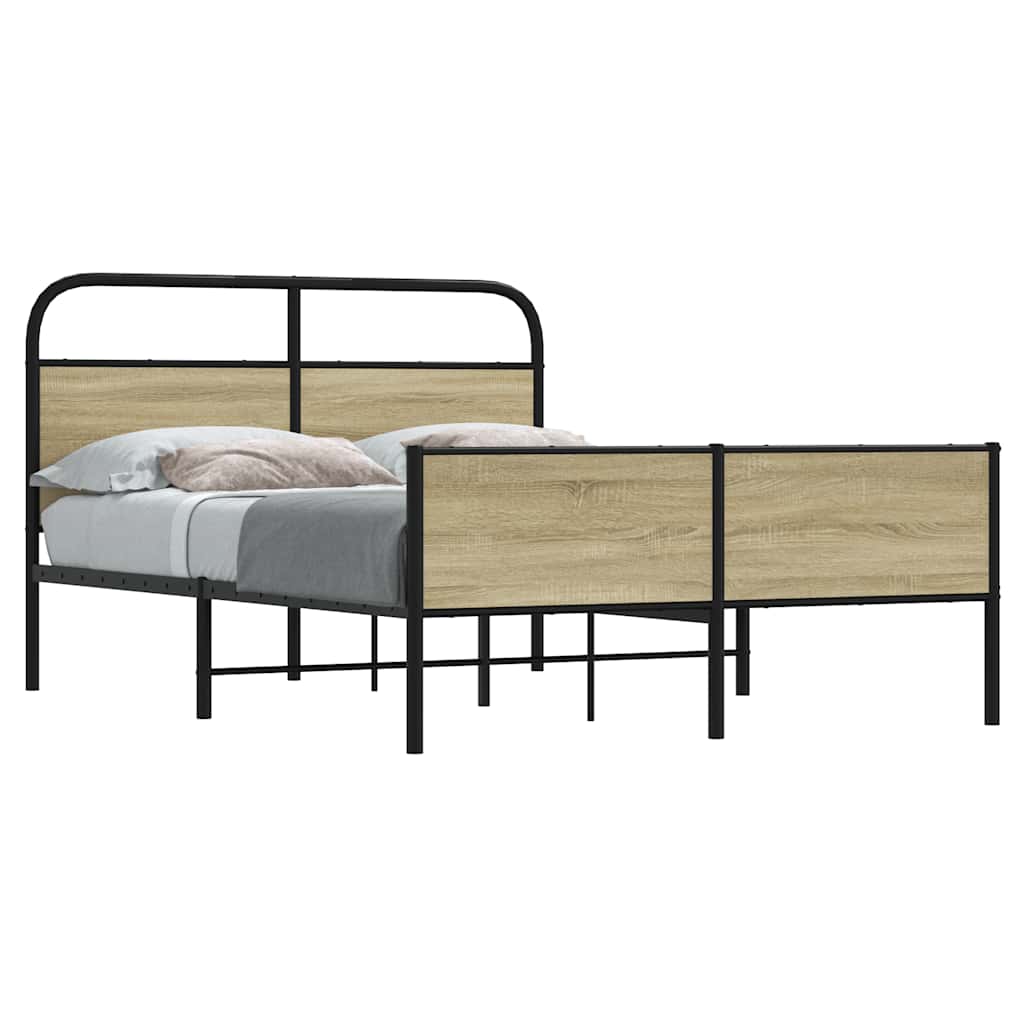 sengeramme 120x200 cm uden madras konstrueret træ sonoma-eg