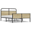 sengeramme 135x190 cm uden madras konstrueret træ sonoma-eg