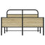sengeramme 135x190 cm uden madras konstrueret træ sonoma-eg