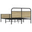 sengeramme 135x190 cm uden madras konstrueret træ sonoma-eg