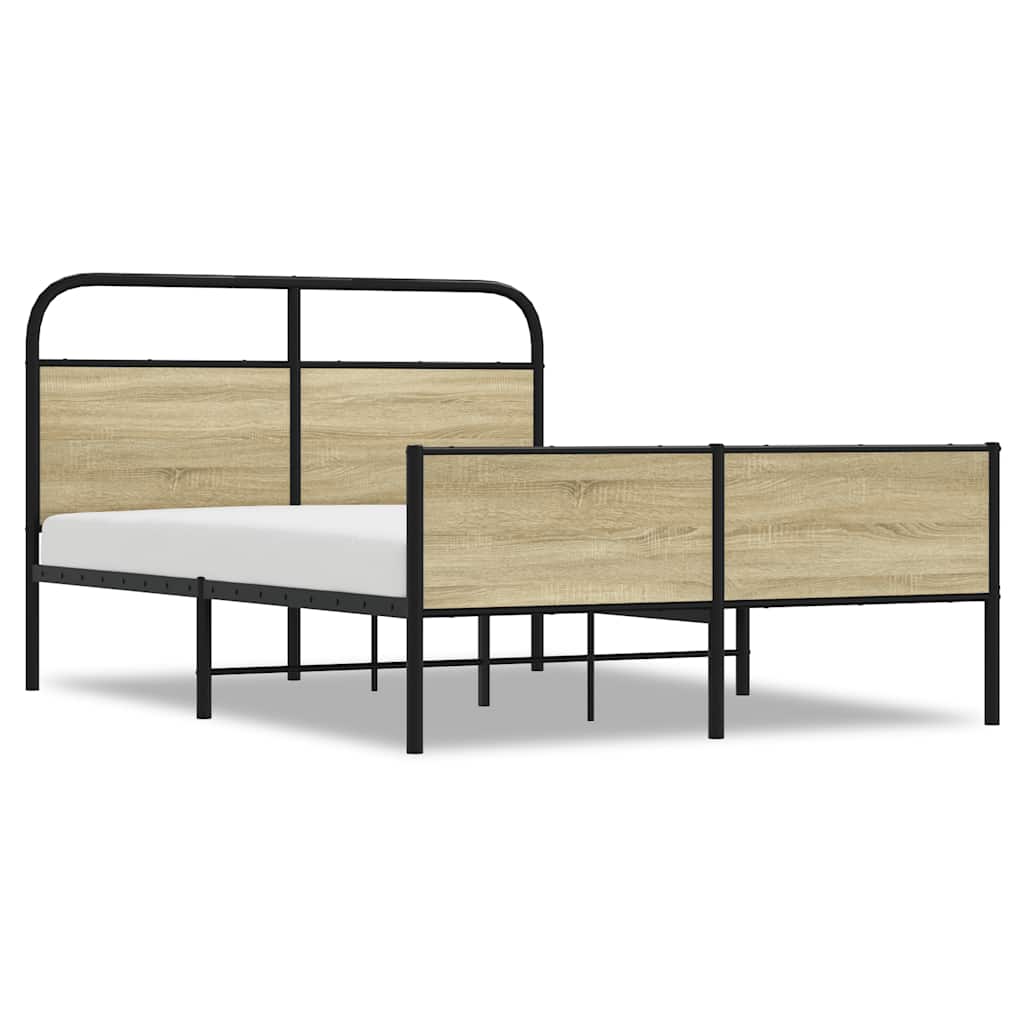 sengeramme 140x190 cm uden madras konstrueret træ sonoma-eg