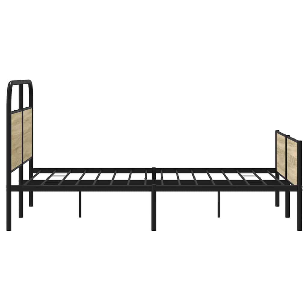 sengeramme 140x190 cm uden madras konstrueret træ sonoma-eg