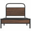 sengeramme 90x200 cm uden madras konstrueret træ brunt eg