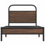 sengeramme 107x203 cm uden madras konstrueret træ brunt eg
