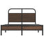 sengeramme 135x190 cm uden madras konstrueret træ brunt eg