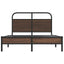 sengeramme 140x190 cm uden madras konstrueret træ brunt eg
