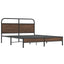 sengeramme 150x200 cm uden madras konstrueret træ brunt eg