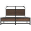 sengeramme 140x200 cm uden madras konstrueret træ brunt eg